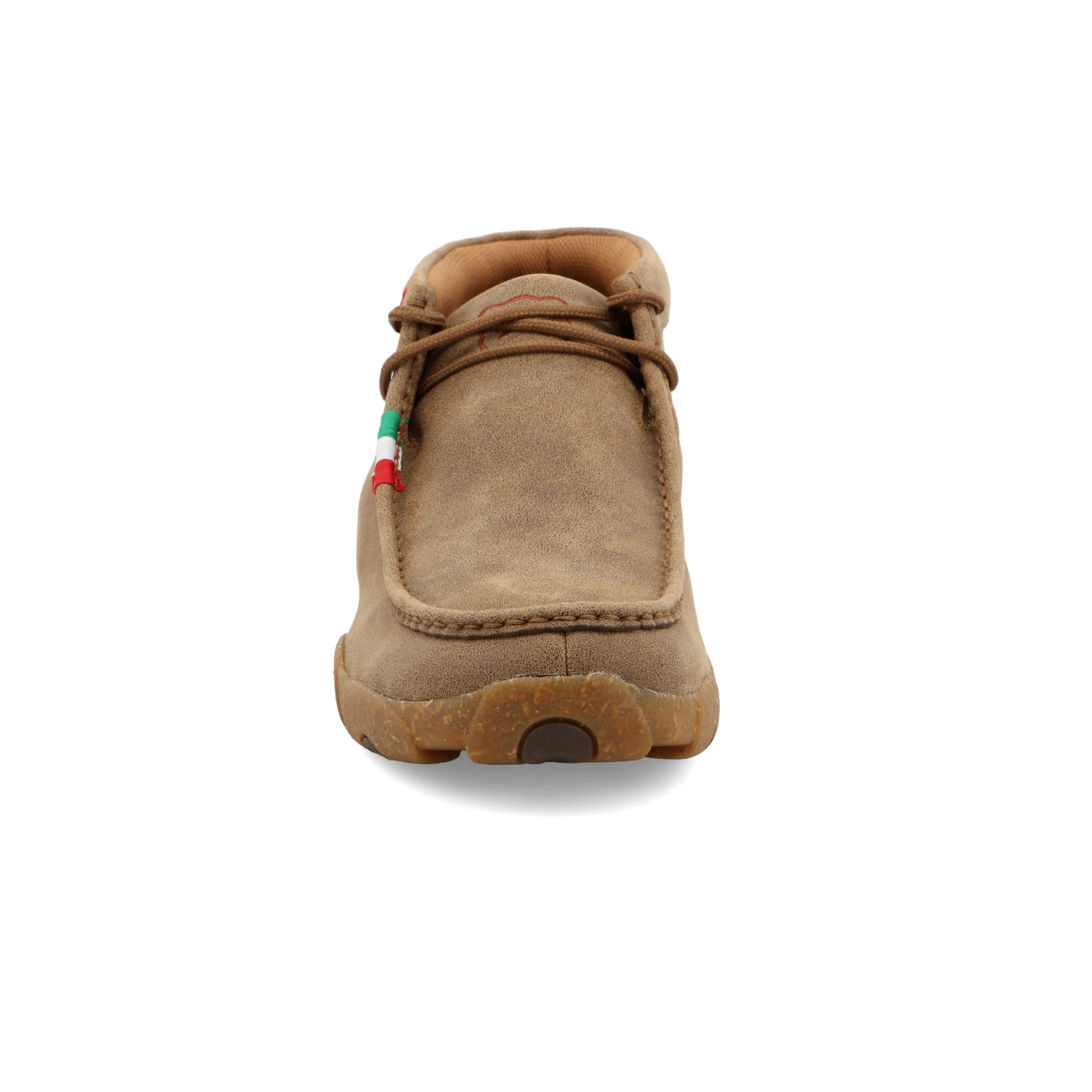 Twisted X MDM0092 chukka driving moc detail of the Mexican heritage embroidery on the heel
