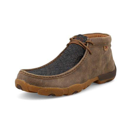 Twisted X MDM0101 men's chukka driving moc in black and bomber