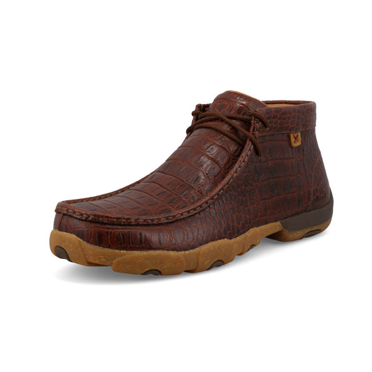 Twisted X MDM0103 men's chukka driving moc in ginger caiman print