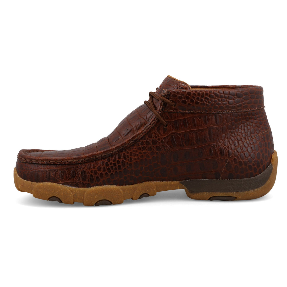 Twisted X MDM0103 men's chukka driving moc in ginger caiman print, view 2