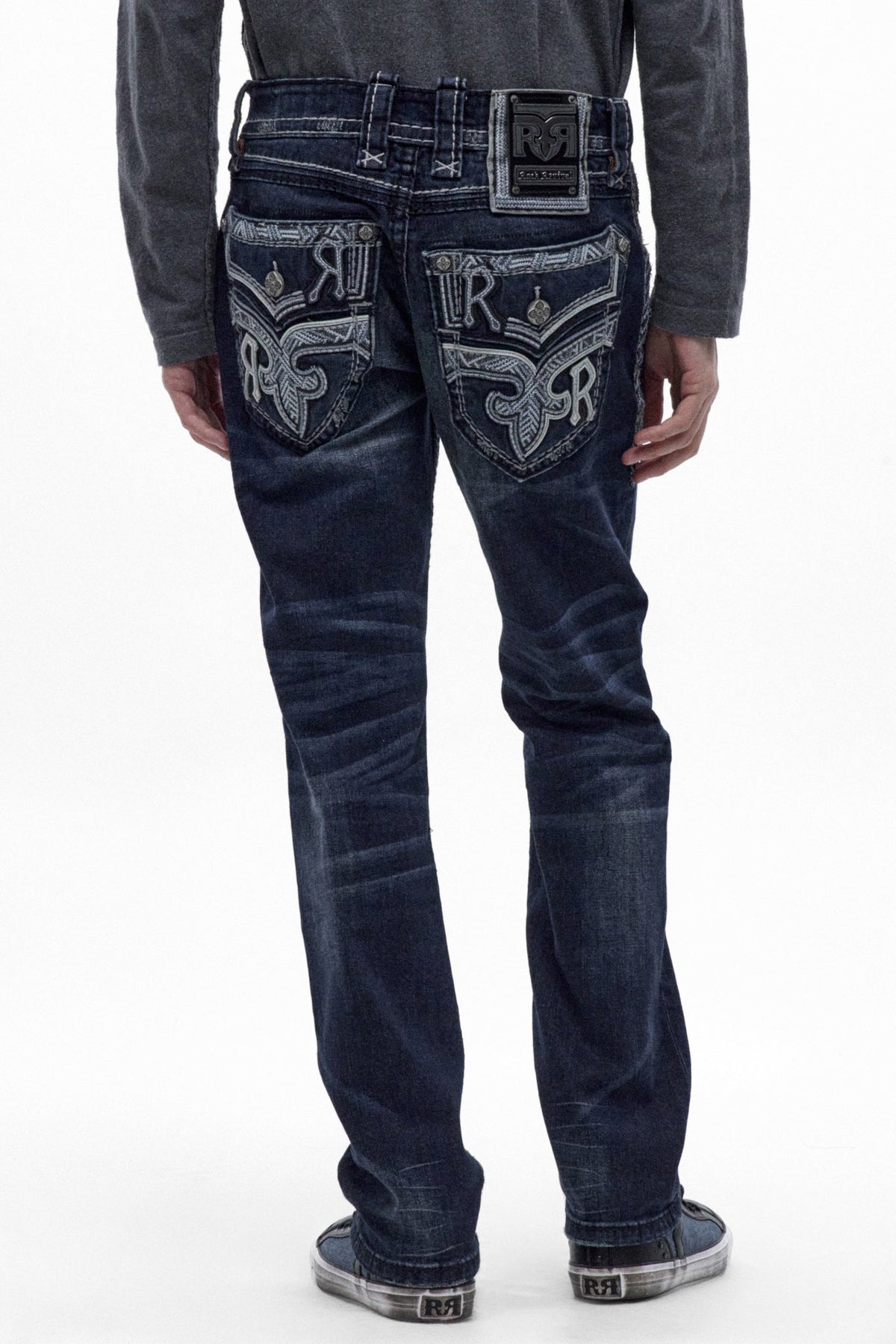 Rock Revival Men's Michael Dark Blue Straight Leg Jean RP5789J201R - photo 3