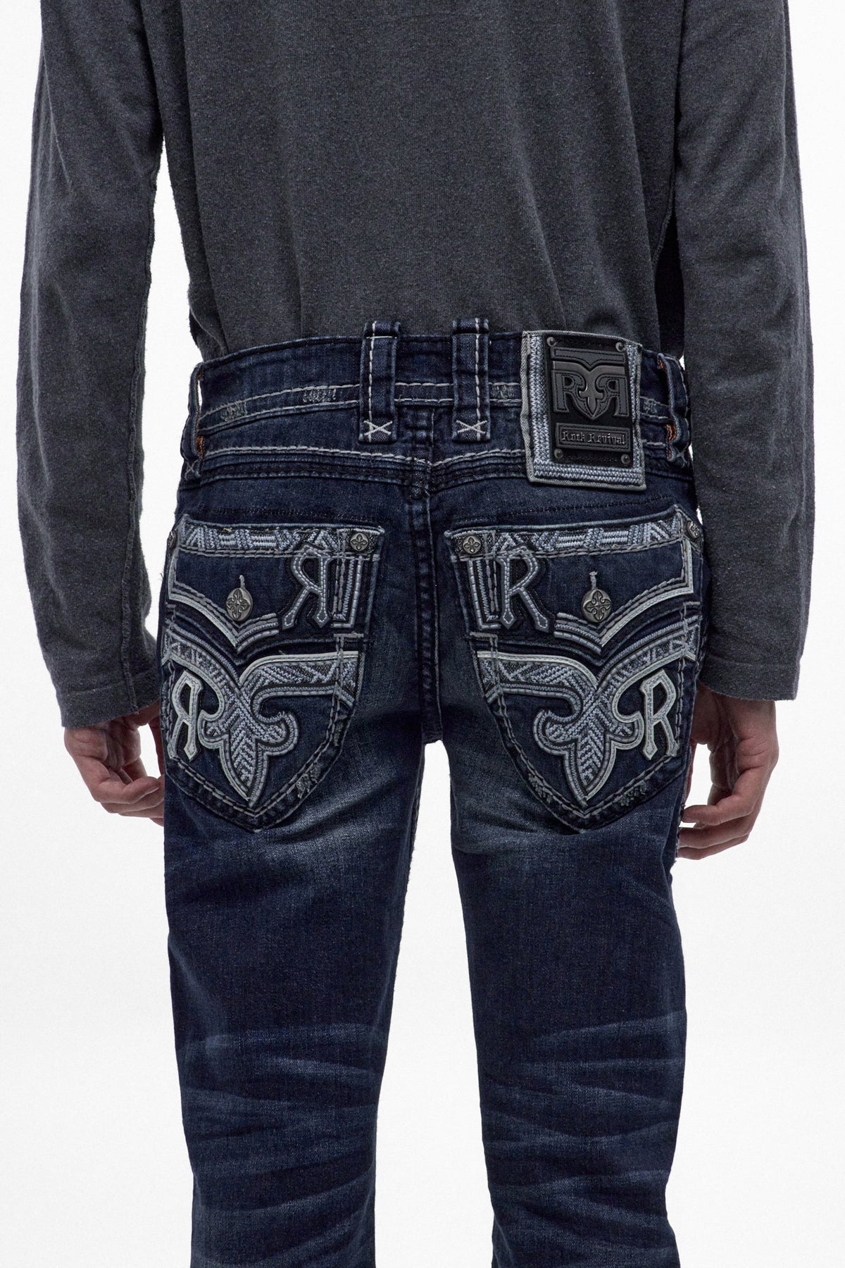 Rock Revival Men's Michael Dark Blue Straight Leg Jean RP5789J201R - photo 4