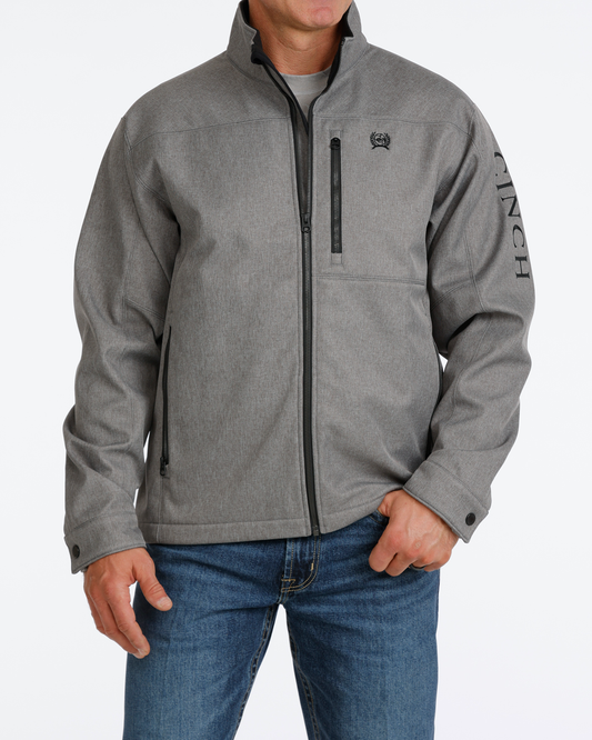 Cinch Men's Concealed Carry Bonded Jacket MWJ1537008 in Gray, front view