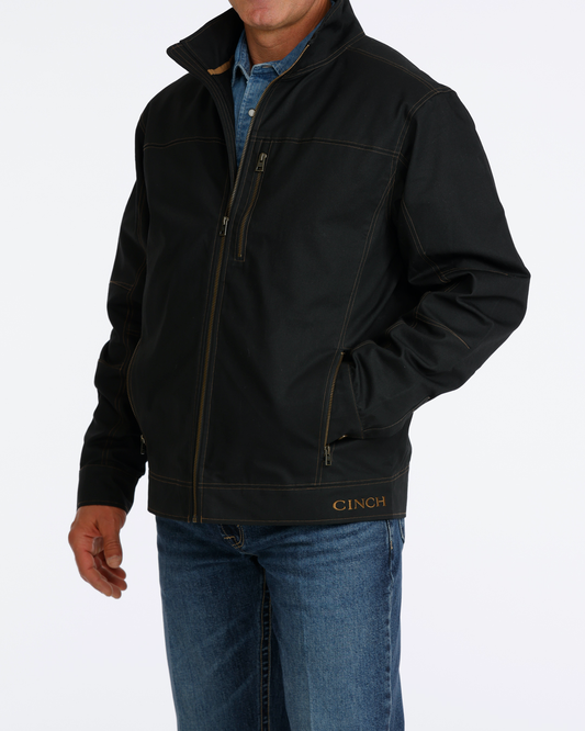 Cinch Men's Concealed Carry Canvas Jacket MWJ1938001 in Black, side view
