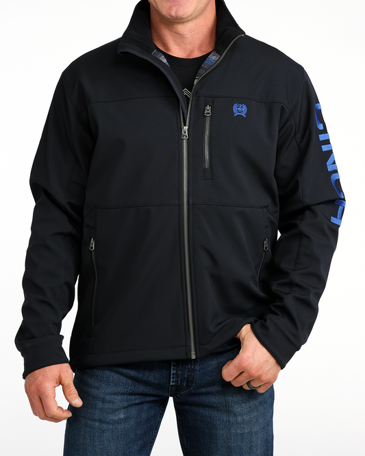 Cinch Men's Bonded Jacket MWJ1945001 in Black, front view
