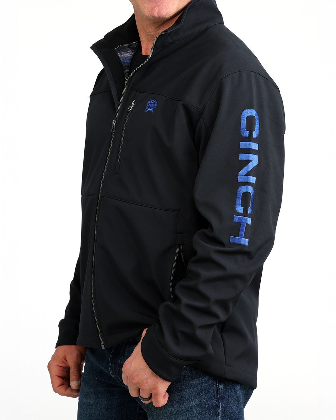 Cinch Men's Bonded Jacket MWJ1945001 in Black, side view
