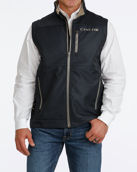 Cinch Men's Bonded Vest MWV1515032 in Navy, front view