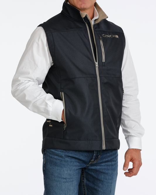 Cinch Men's Bonded Vest MWV1515032 in Navy, side view