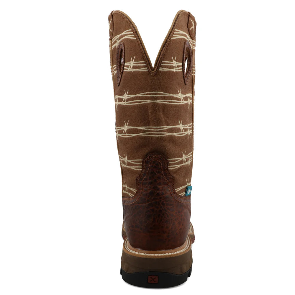TWISTED X  Men's Rustic Brown& Lion Tan Work Boot MXB0010