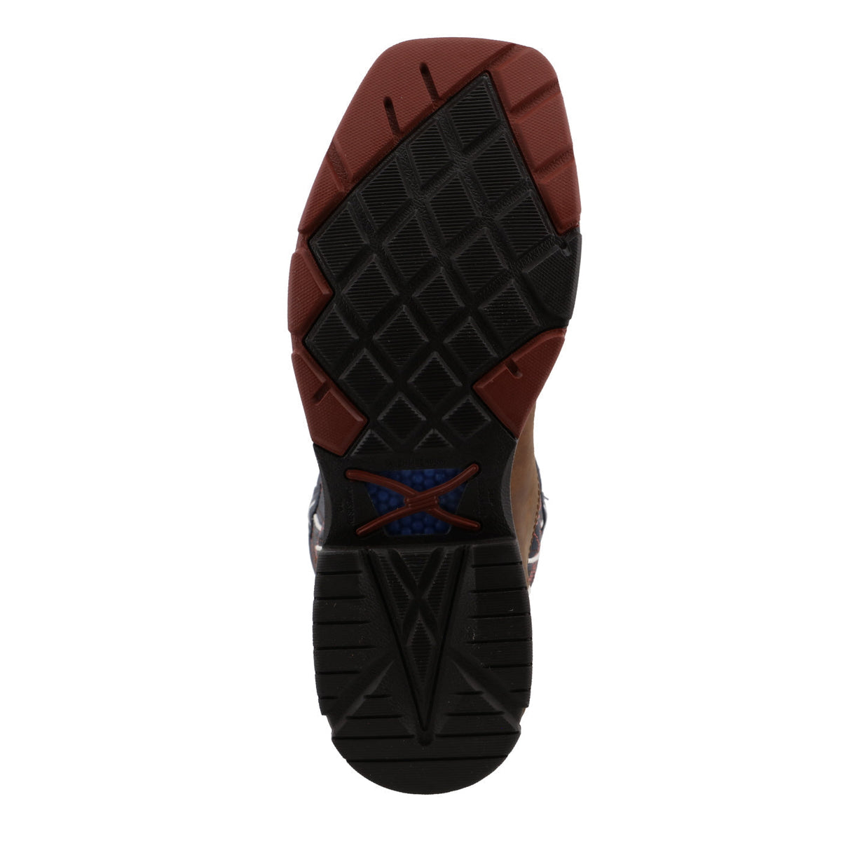 Twisted X MXBW001 work boot showing the oil and slip resistant molded rubber outsole