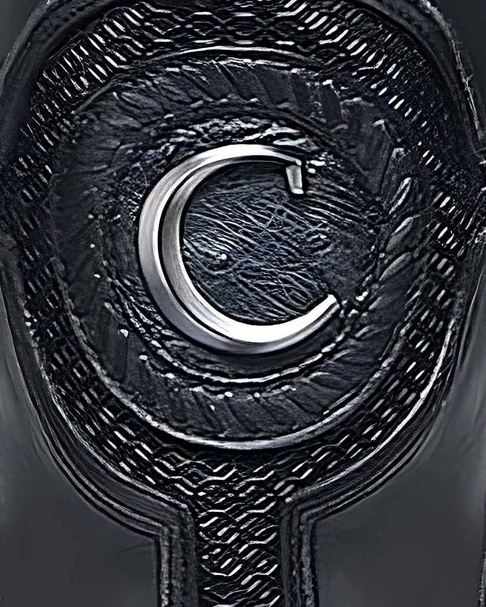 CUADRA MEN BLACK OSTRICH LASSER SQ TOE CU662