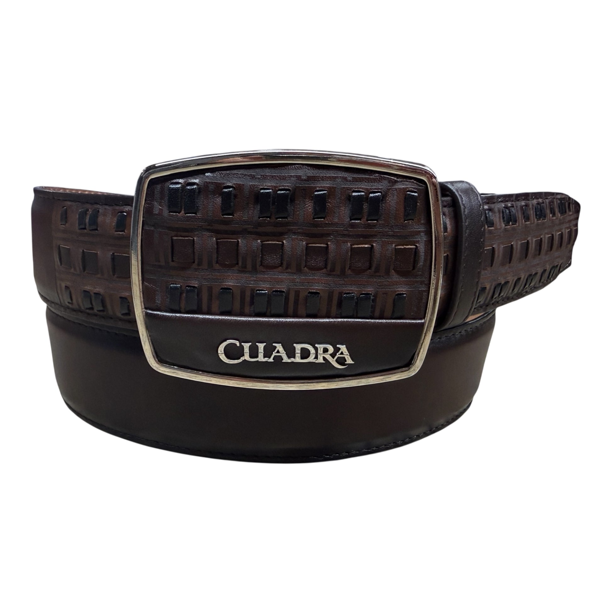 Cuadra BC401 men's hand-painted western belt in brown bovine leather