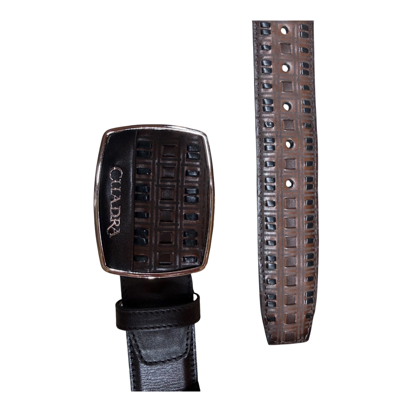 Cuadra Men’s Brown Hand-Painted Bovine Leather Western Belt BC401