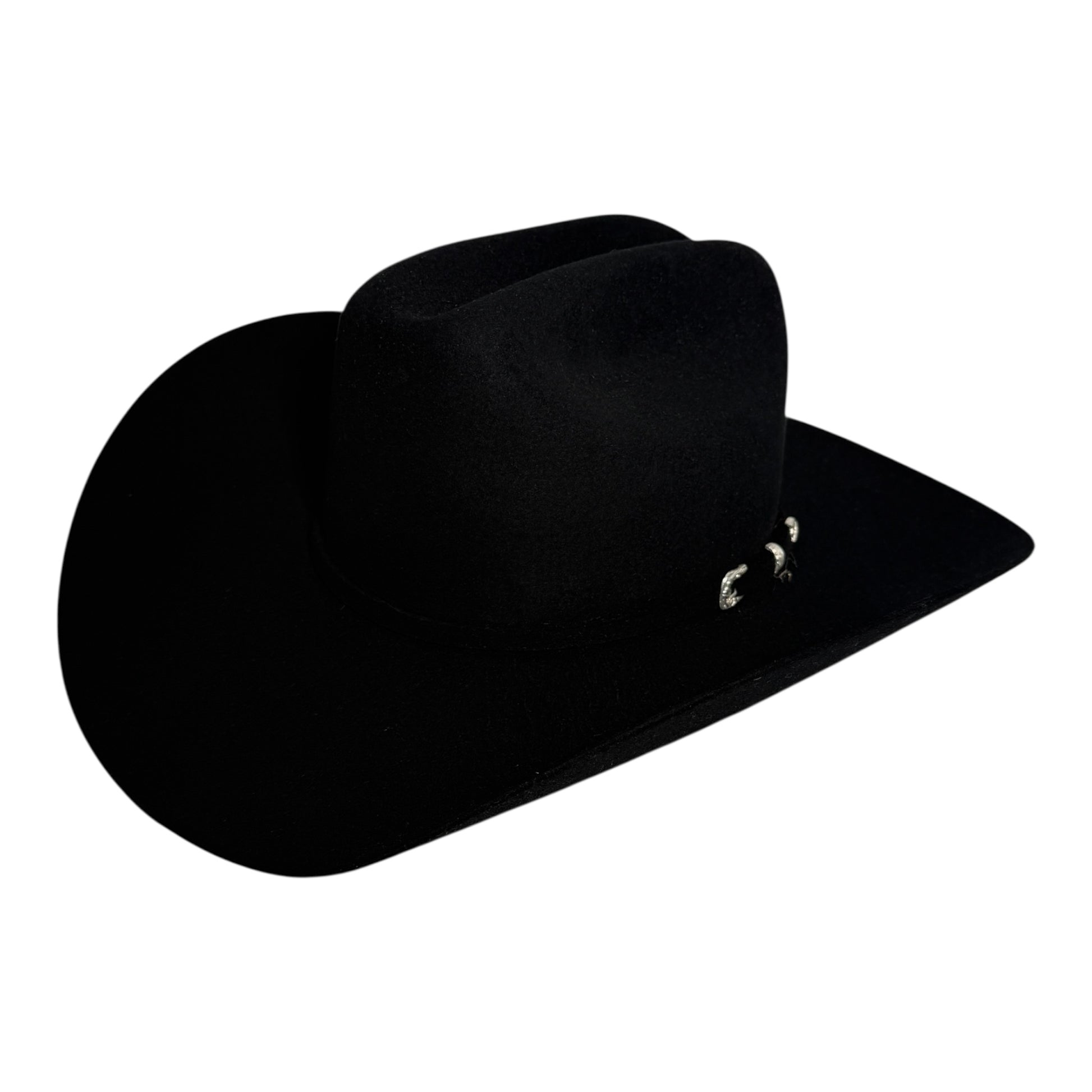 Stetson Lariat 5X men's fur felt cowboy hat in black, 75 profile