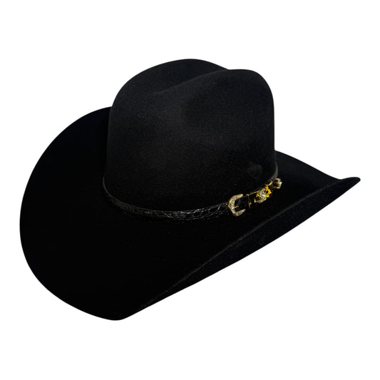 Bullhide El Lokeron 6X cowboy hat in black wool felt