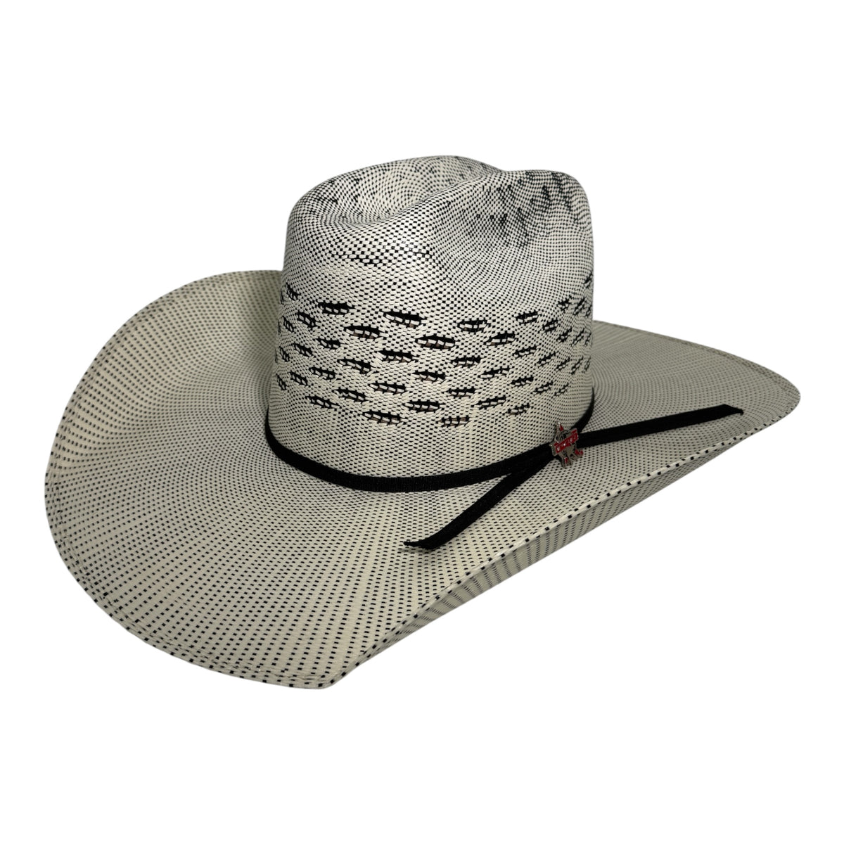 Bullhide PBR Ride Pass 25X cowboy hat in natural straw with black accents