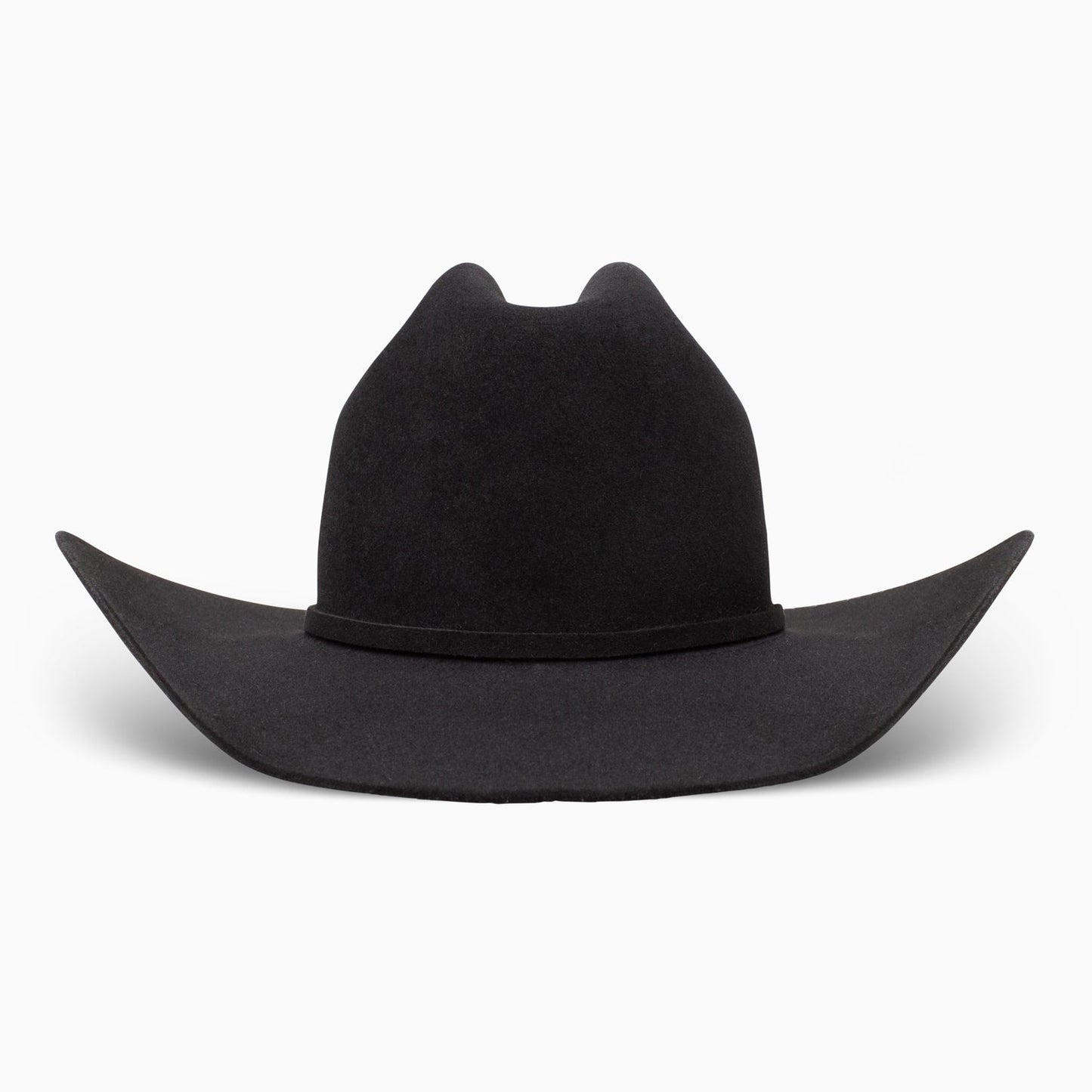 Resistol Ranch Road 6X black cowboy hat crown detail