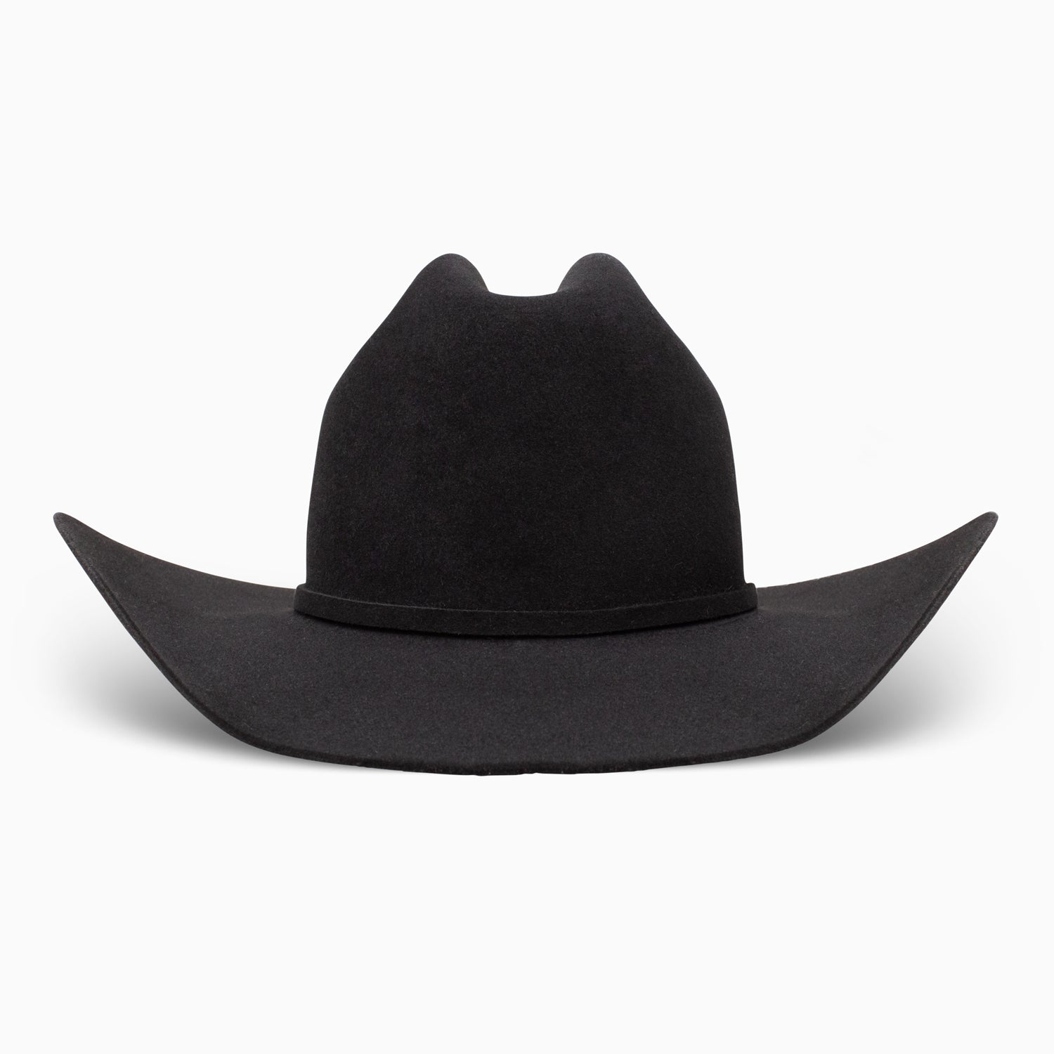 Resistol Ranch Road 6X black cowboy hat crown detail