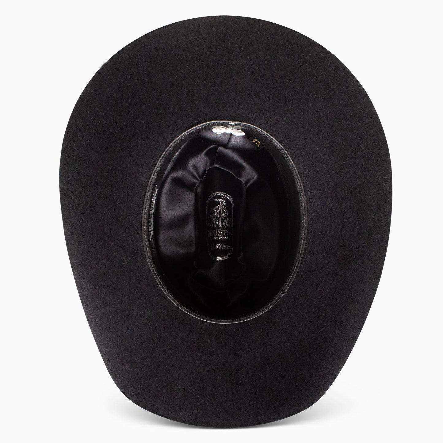 Resistol Ranch Road 6X black cowboy hat brim view