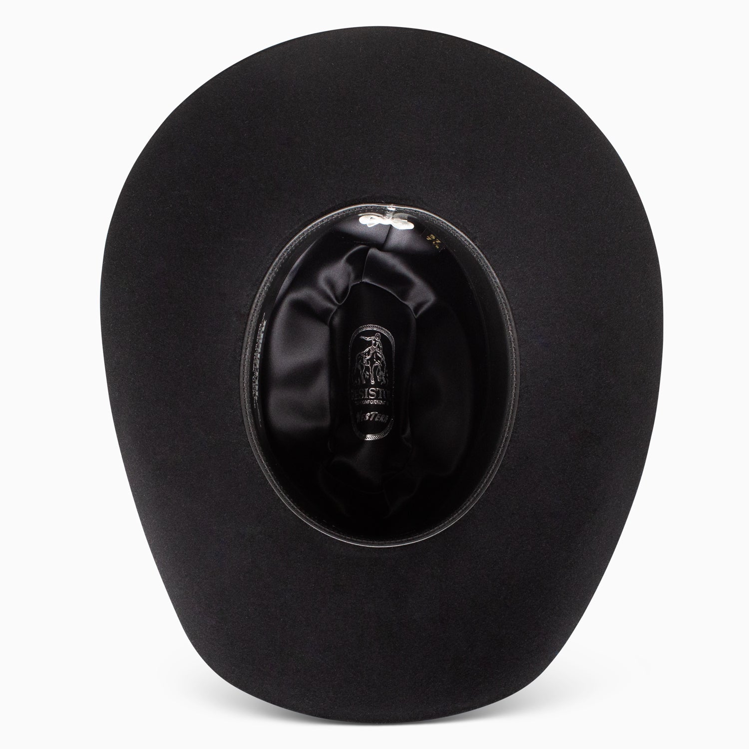 Resistol Ranch Road 6X black cowboy hat brim view