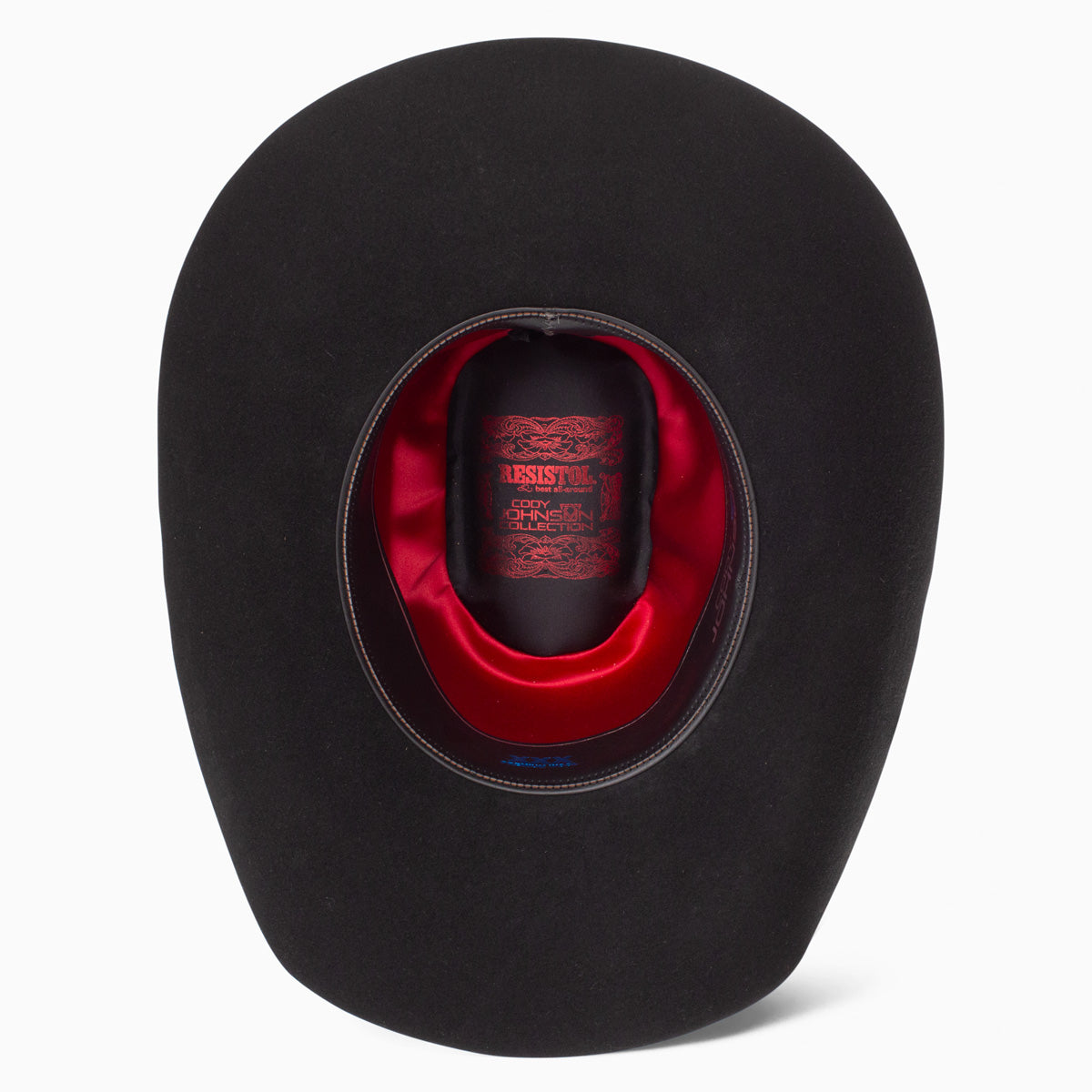 Resistol 9th Round black cowboy hat back view