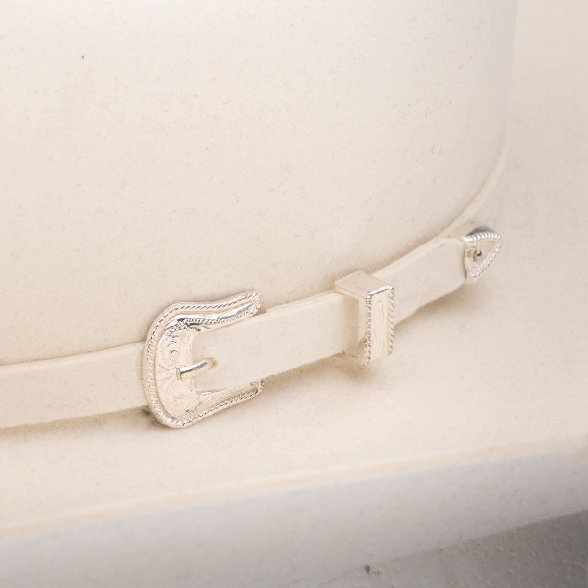Resistol Pageant 4X white cowboy hat interior sweatband