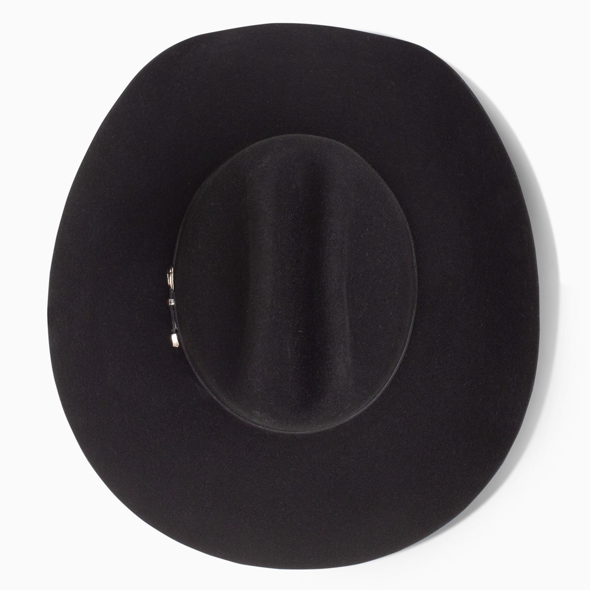 Resistol Sonora 4X black cowboy hat crown detail