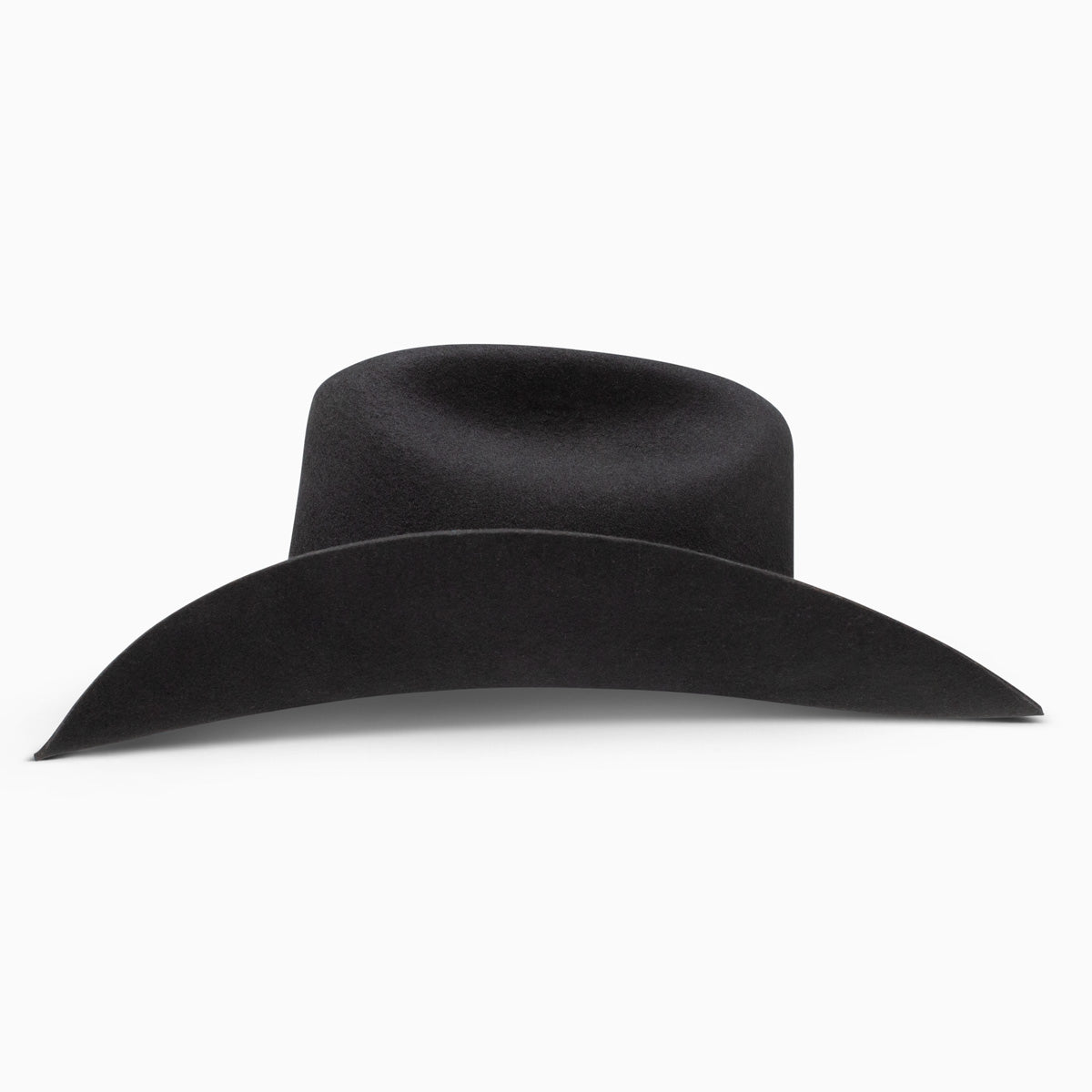 Resistol Tucker black cowboy hat side view