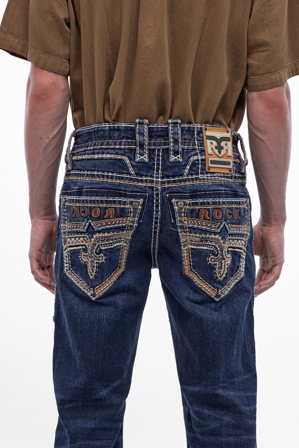 Rock Revival Men's Santiago Dark Blue Bootcut Jean RP3848B208R - photo 4