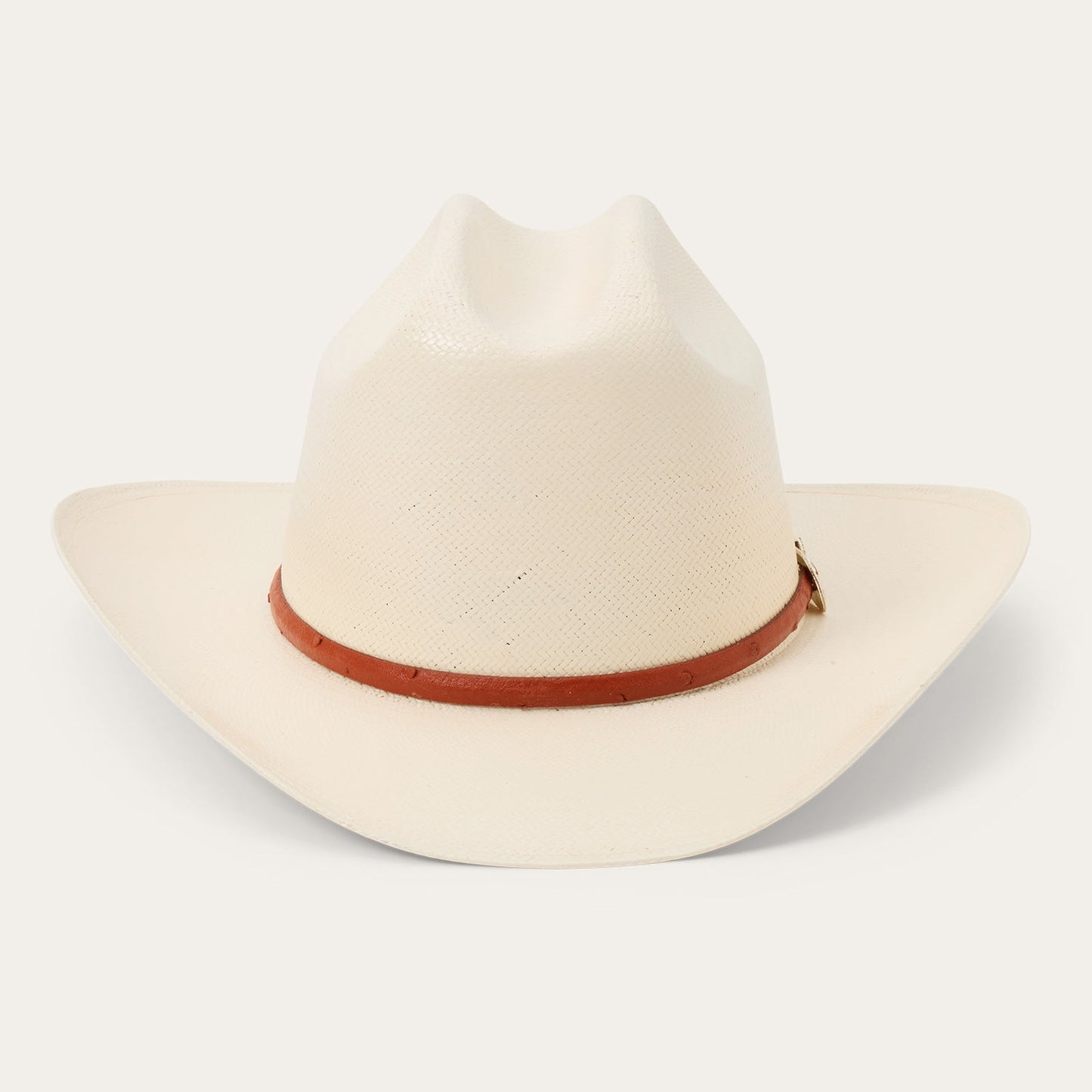 Stetson Primo Cognac 10X natural straw cowboy hat, front view