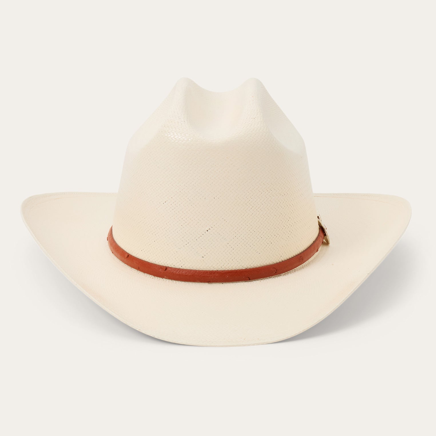 Stetson Primo Cognac 10X natural straw cowboy hat, front view