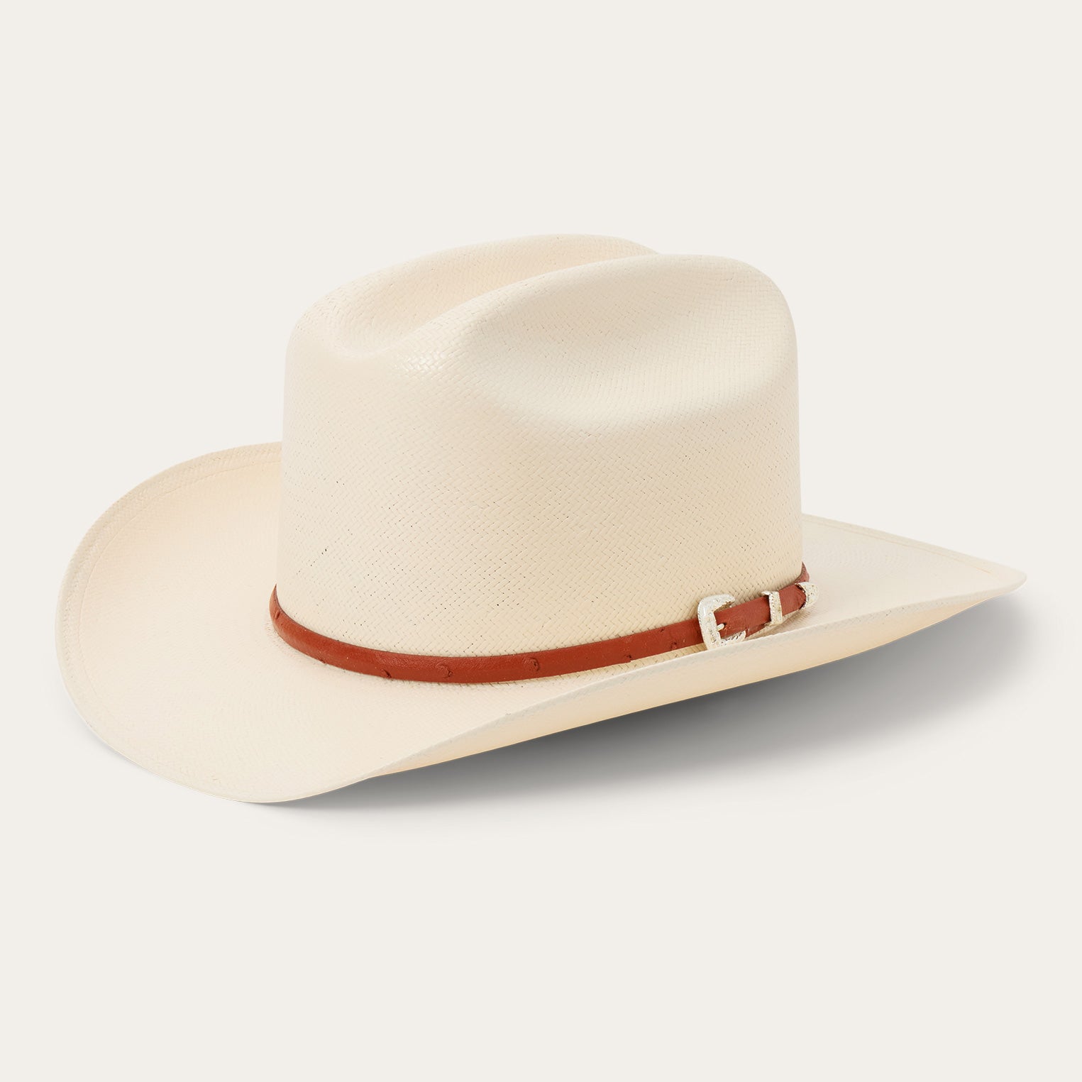 Stetson Primo Cognac 10X natural straw cowboy hat, side view