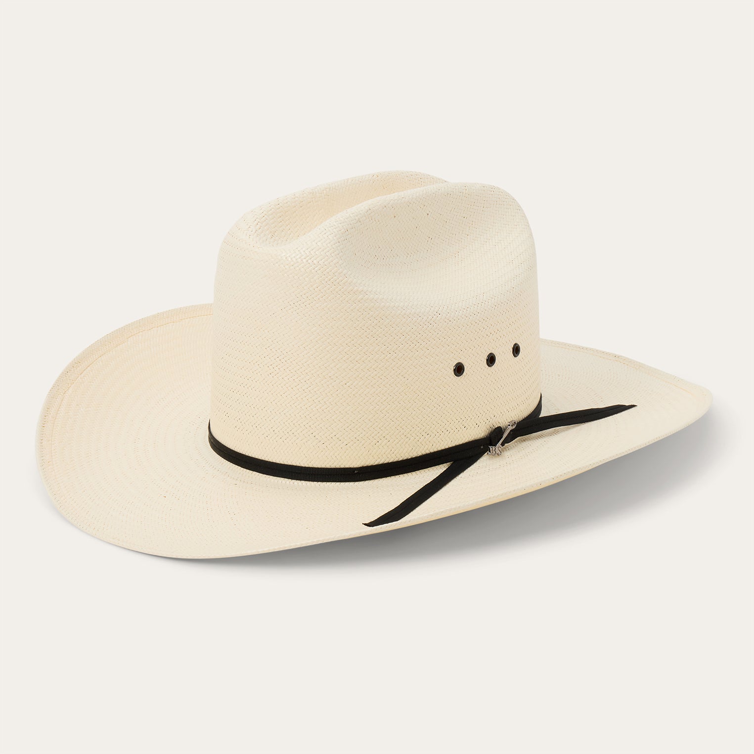 Stetson Rancher 10X natural straw cowboy hat, side view