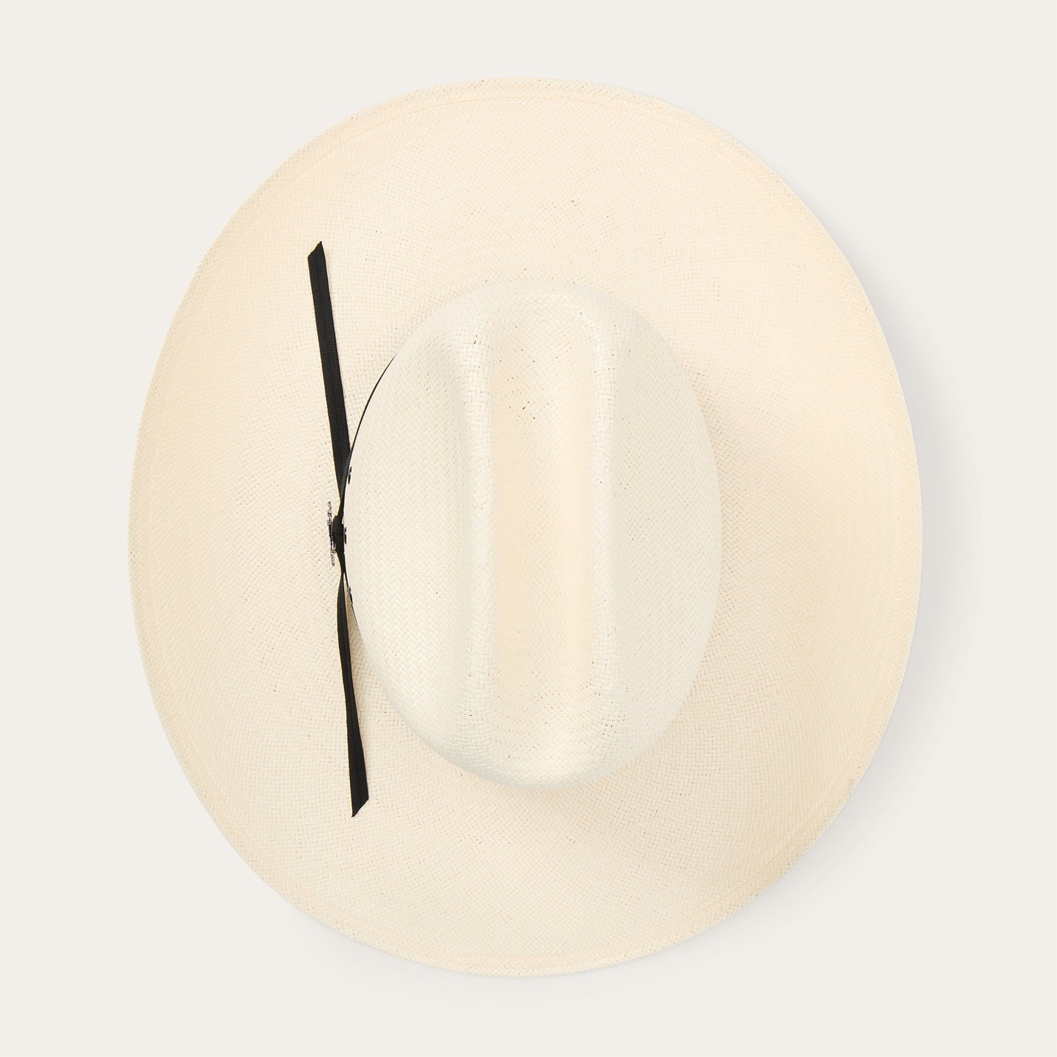 Stetson Rancher 10X straw hat, grosgrain hatband with JBS brand pin