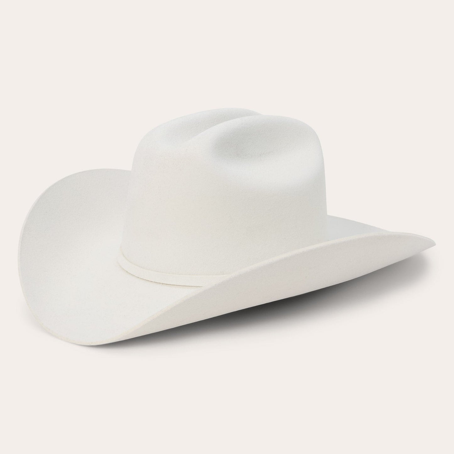 Stetson Deadwood 4X white wool felt cowboy hat, side profile