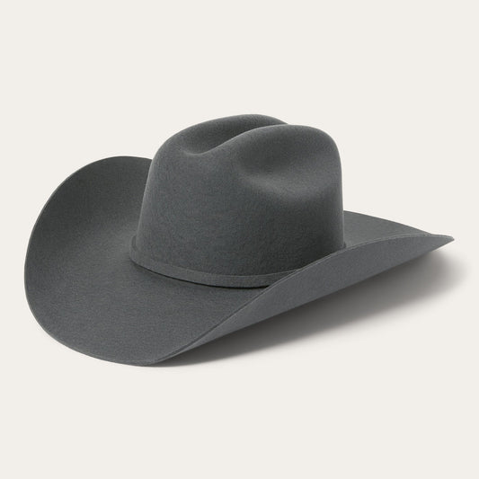 Stetson Mason 4X granite grey cowboy hat side view