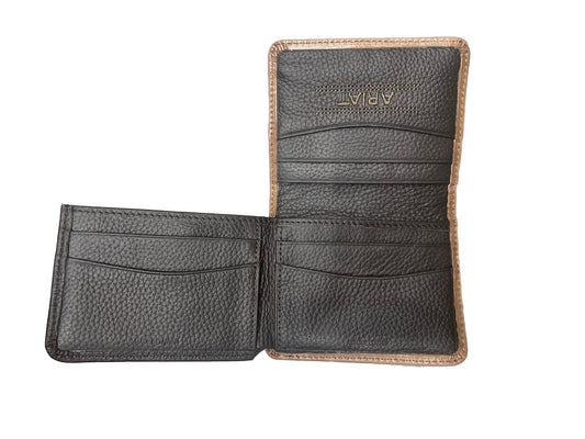 Ariat Tan Embroidered Bi-fold Rodeo Wallet w/ Aztec Inlay A3543608