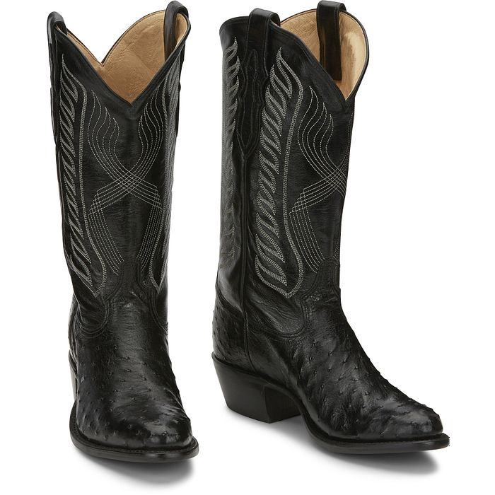 TONY LAMA MCCANDLES FULL QUILL BLACK - 8255