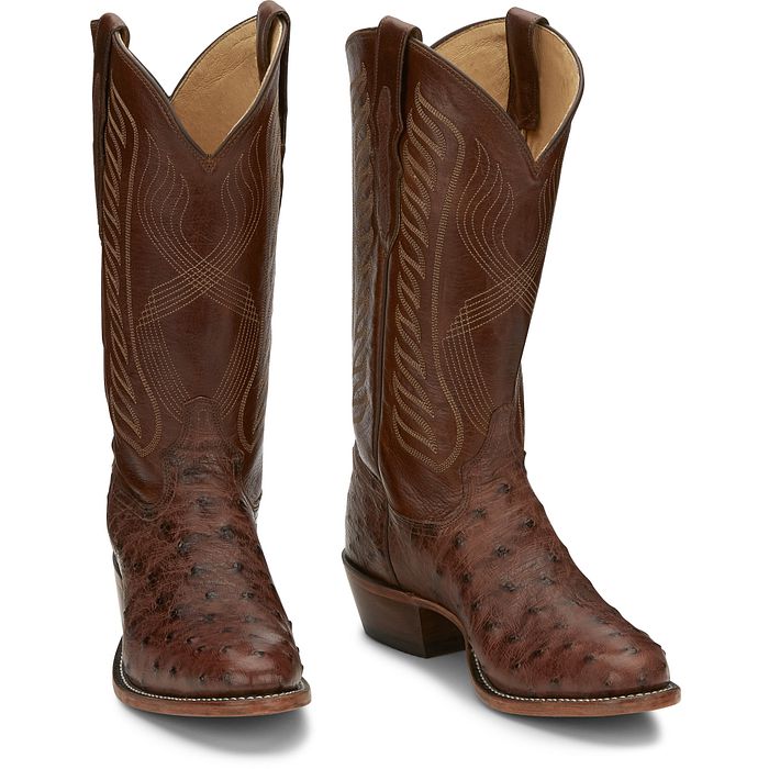 TONY LAMA MCCANDLES FULL QUILL Chocolate Brown - 8256