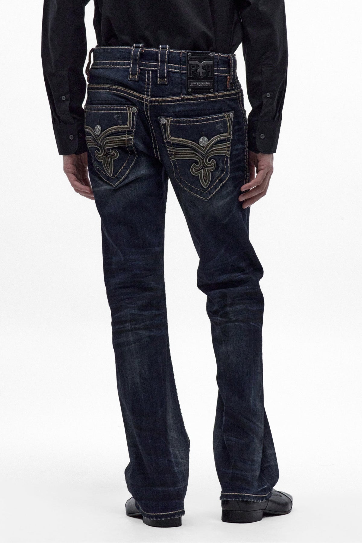 Rock Revival Men's Wes Vintage Blue Bootcut Jean RP5811B205R - photo 1