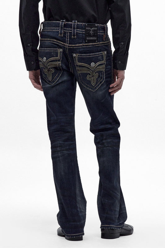 Rock Revival Men's Wes Vintage Blue Bootcut Jean RP5811B205R - photo 1