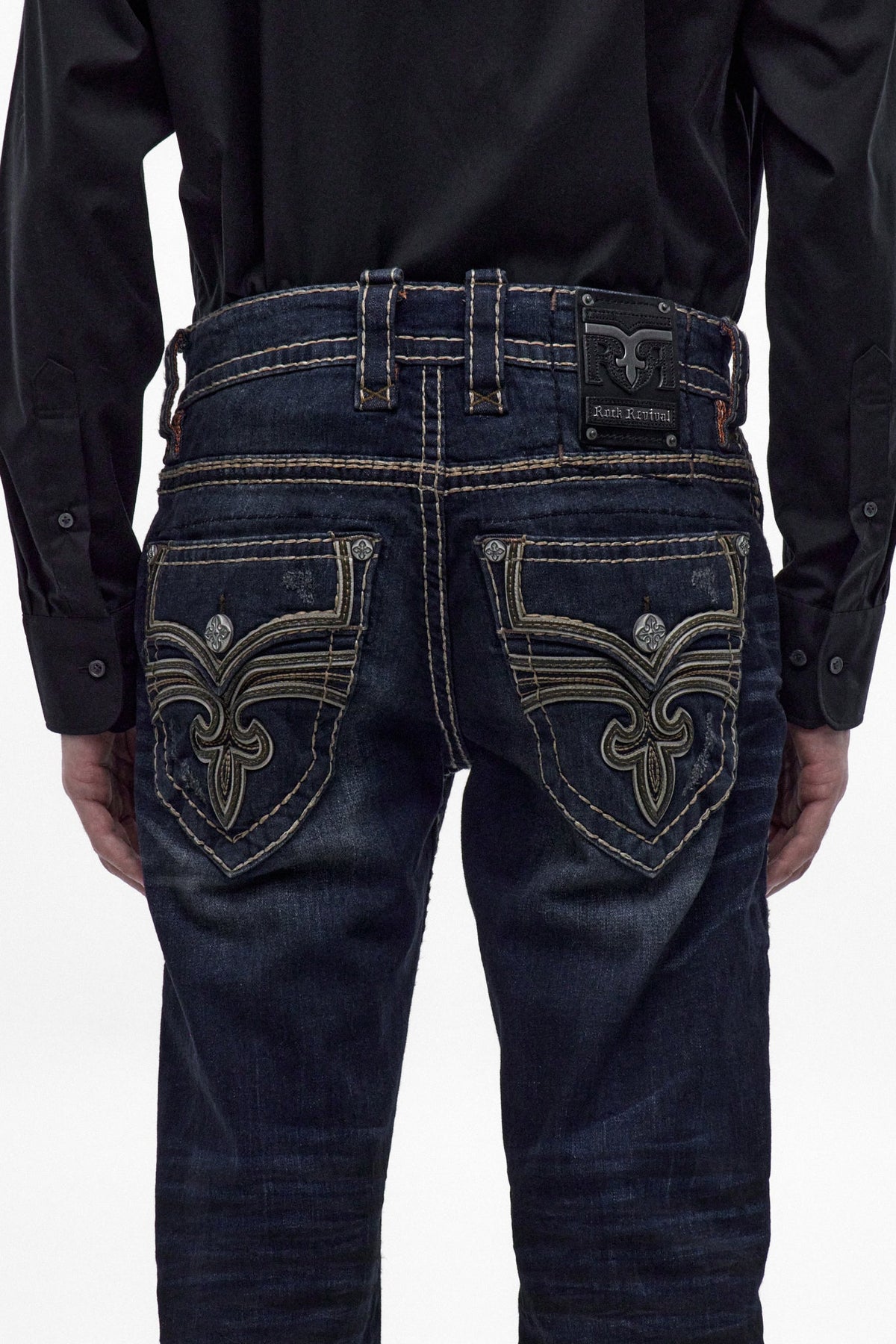 Rock Revival Men's Wes Vintage Blue Bootcut Jean RP5811B205R - photo 5