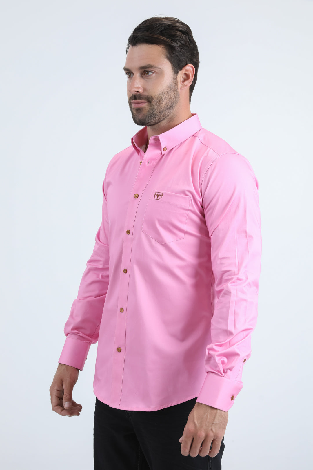 Platini CTL11055 Cattle Dress Shirt in hot pink, side view