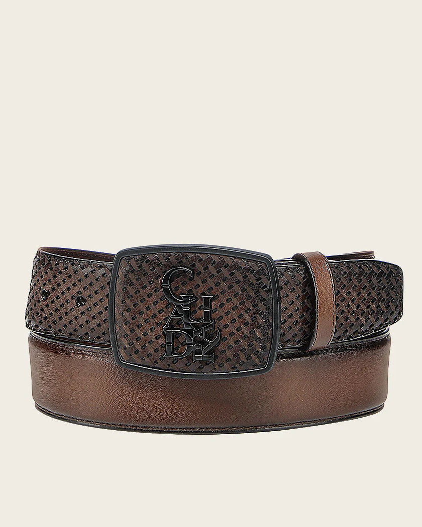 Cuadra Belt Honey brown bovine western