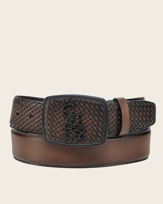 Cuadra Belt Honey brown bovine western