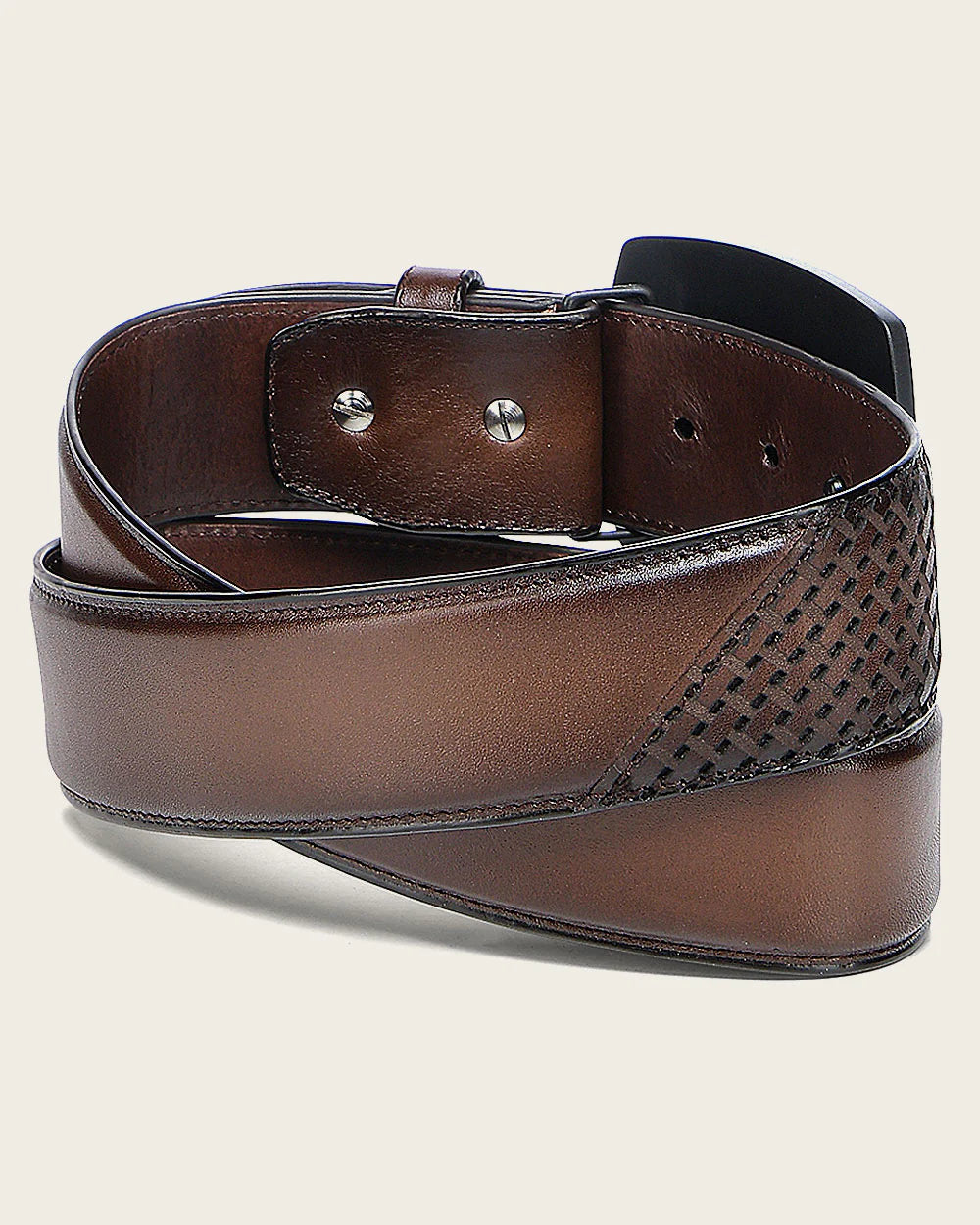 Cuadra Men's Honey brown bovine western Belt