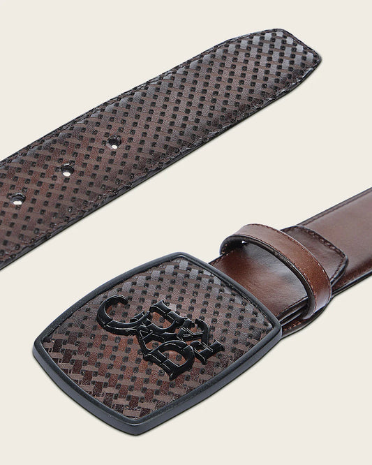 Cuadra Belt Honey brown bovine western