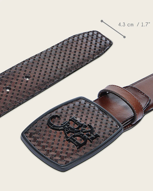 Cuadra Men's Honey brown bovine western Belt