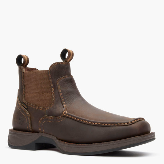 Durango DDB0543 men's waterproof Chelsea boot in dark earth, square toe