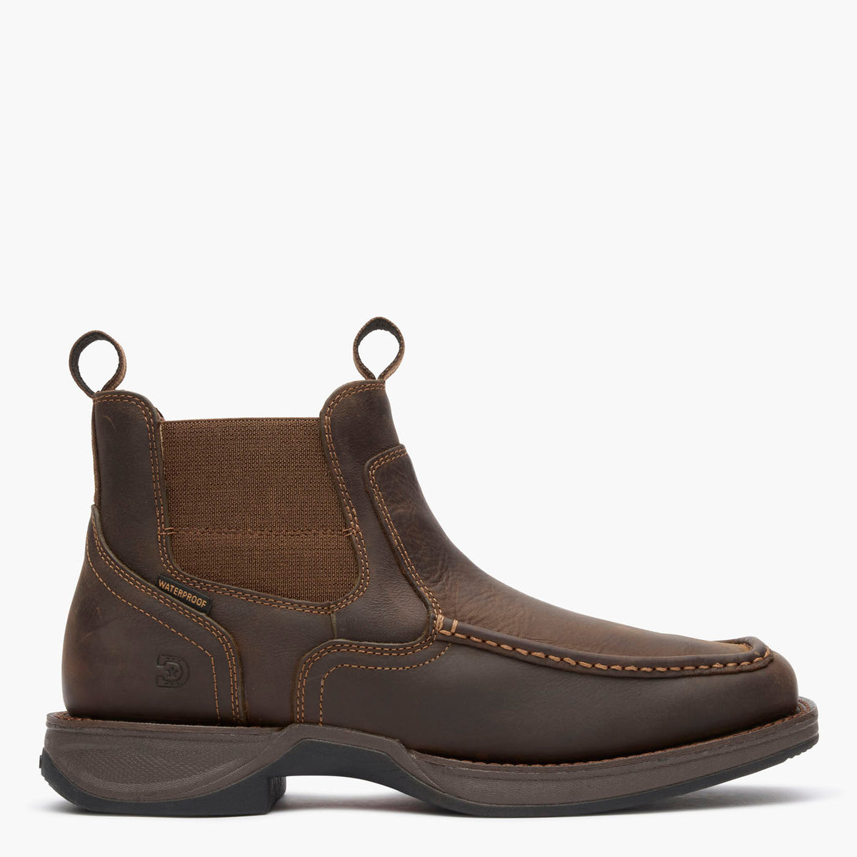 Durango DDB0543 men's dark earth Chelsea boot, outside profile